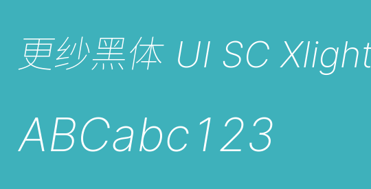 更纱黑体 UI SC Xlight