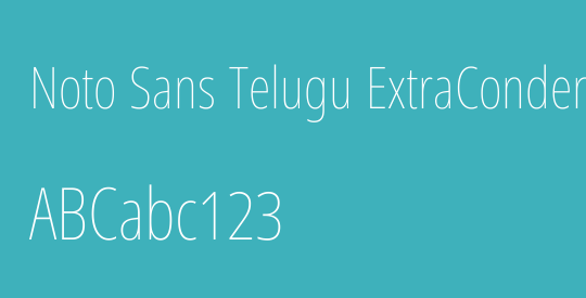 Noto Sans Telugu ExtraCondensed Thin