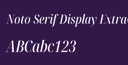 Noto Serif Display ExtraCondensed Medium