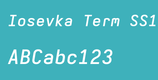 Iosevka Term SS12 SmBdExObl