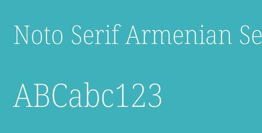 Noto Serif Armenian SemiCondensed ExtraLight