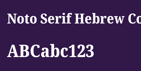 Noto Serif Hebrew Condensed ExtraBold