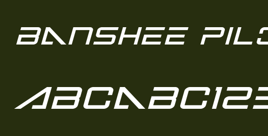Banshee Pilot Black Italic