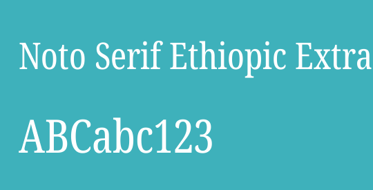Noto Serif Ethiopic ExtraCondensed