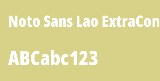 Noto Sans Lao ExtraCondensed Black