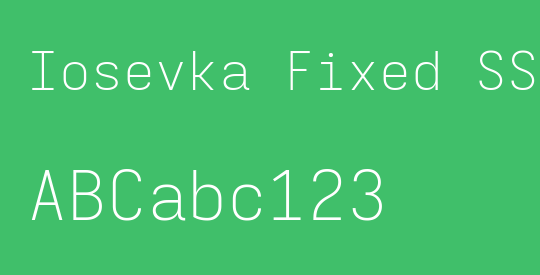Iosevka Fixed SS18 XLtEx