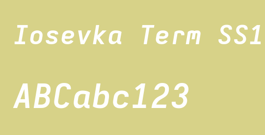 Iosevka Term SS12 Extended