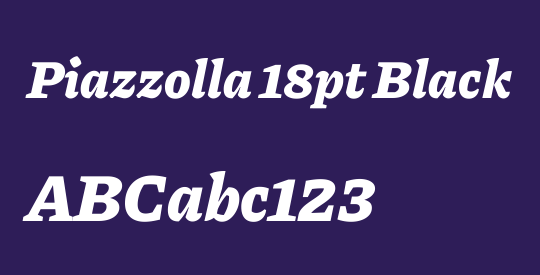 Piazzolla 18pt Black