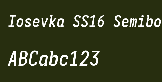 Iosevka SS16 Semibold