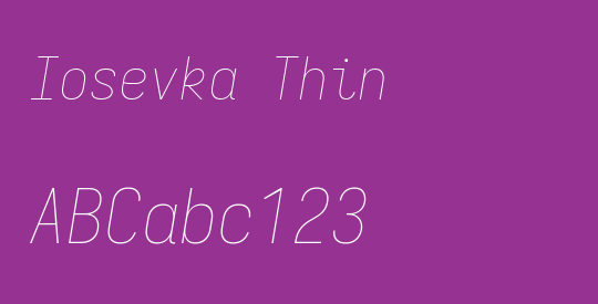 Iosevka Thin