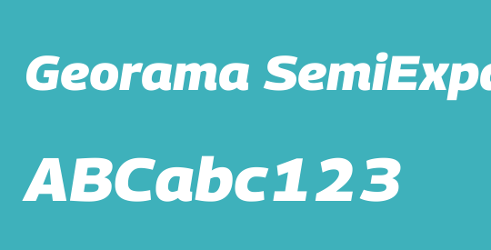 Georama SemiExpanded ExtraBold