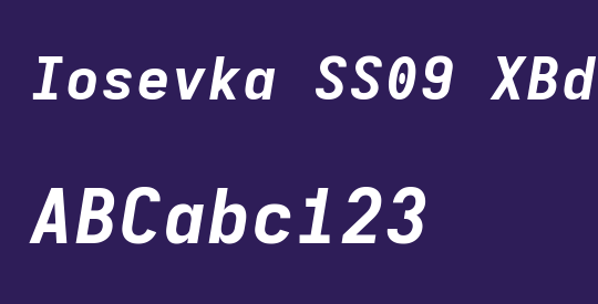 Iosevka SS09 XBdEx