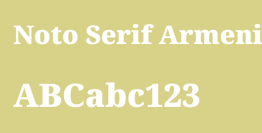 Noto Serif Armenian Black