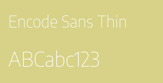 Encode Sans Thin
