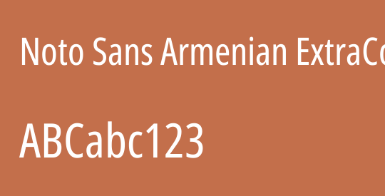 Noto Sans Armenian ExtraCondensed
