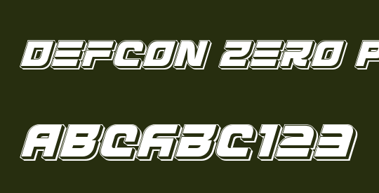 Defcon Zero Punch Italic