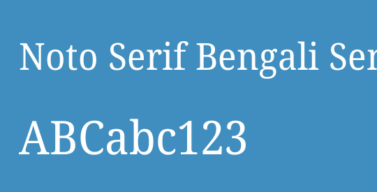 Noto Serif Bengali SemiCondensed