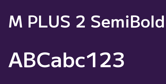 M PLUS 2 SemiBold