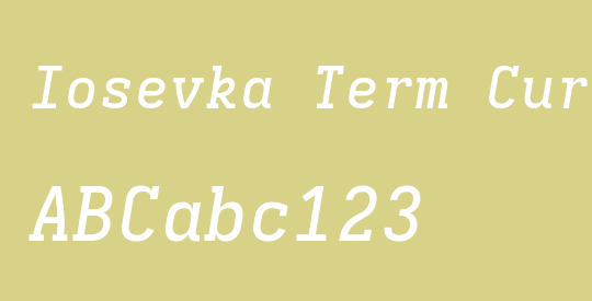 Iosevka Term Curly Slab MdEx