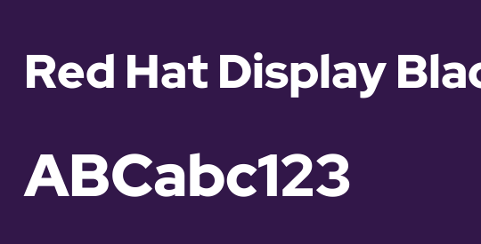 Red Hat Display Black