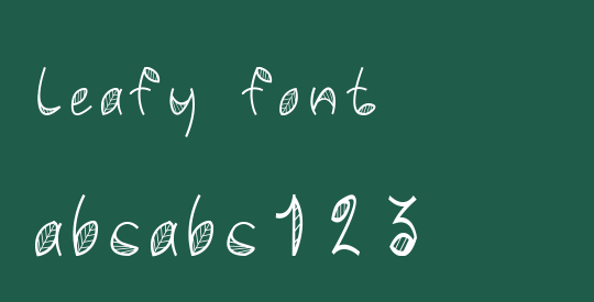 Leafy font