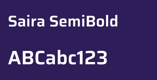 Saira SemiBold