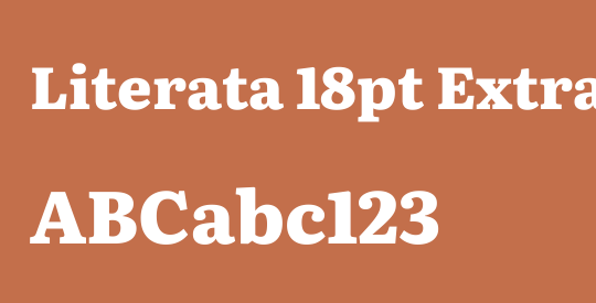 Literata 18pt ExtraBold