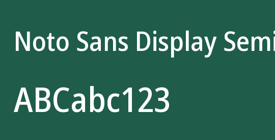 Noto Sans Display SemiCondensed Medium