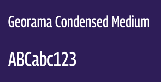 Georama Condensed Medium