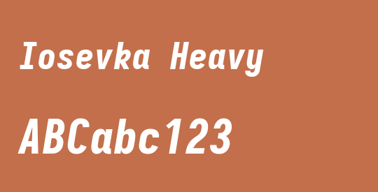 Iosevka Heavy