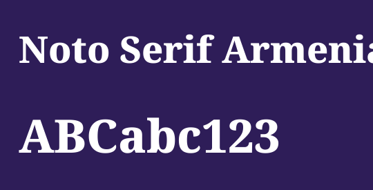 Noto Serif Armenian ExtraBold