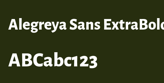 Alegreya Sans ExtraBold