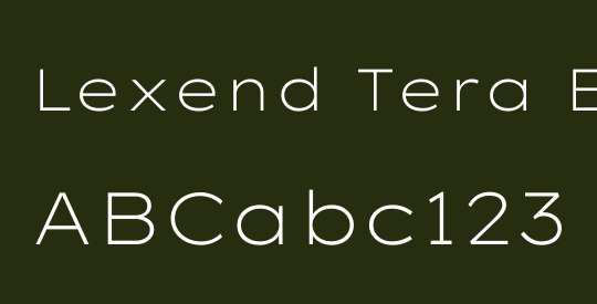 Lexend Tera ExtraLight