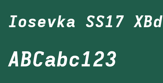 Iosevka SS17 XBdExObl