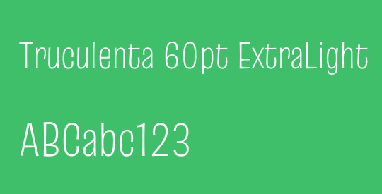 Truculenta 60pt ExtraLight