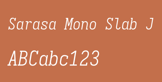 Sarasa Mono Slab J Light