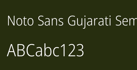 Noto Sans Gujarati SemiCondensed Light
