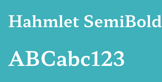 Hahmlet SemiBold