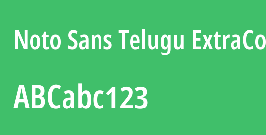 Noto Sans Telugu ExtraCondensed SemiBold