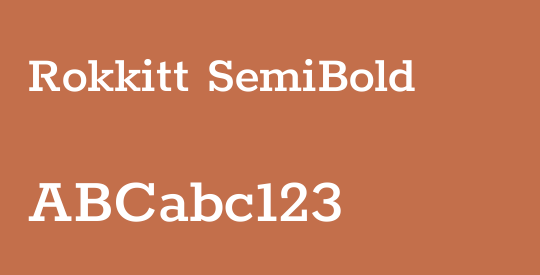 Rokkitt SemiBold