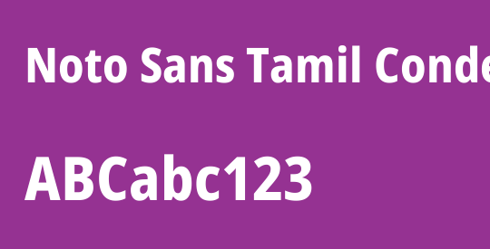 Noto Sans Tamil Condensed ExtraBold