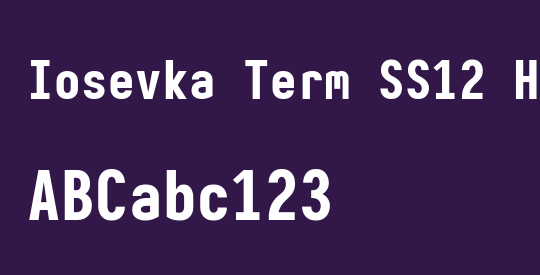 Iosevka Term SS12 Heavy