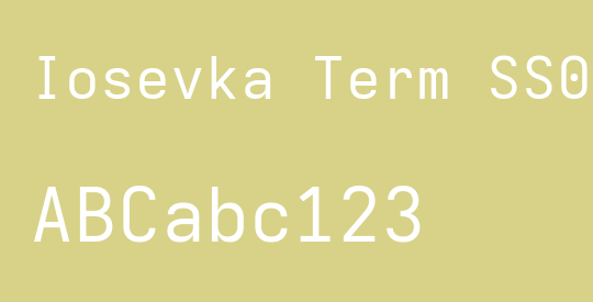 Iosevka Term SS01 Extended