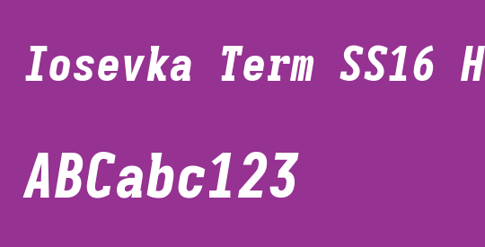 Iosevka Term SS16 HvObl