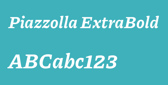 Piazzolla ExtraBold
