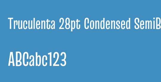 Truculenta 28pt Condensed SemiBold