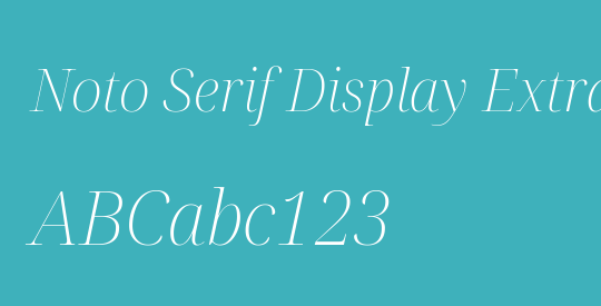 Noto Serif Display ExtraLight