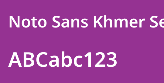 Noto Sans Khmer SemiBold