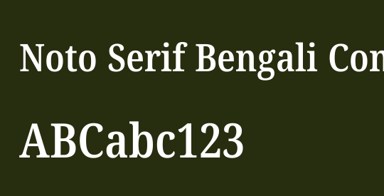 Noto Serif Bengali Condensed SemiBold