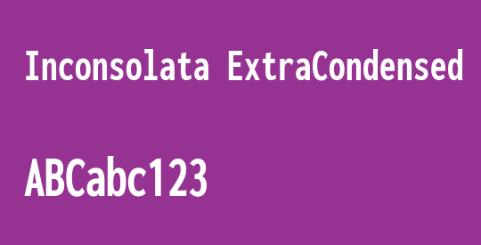 Inconsolata ExtraCondensed ExtraBold
